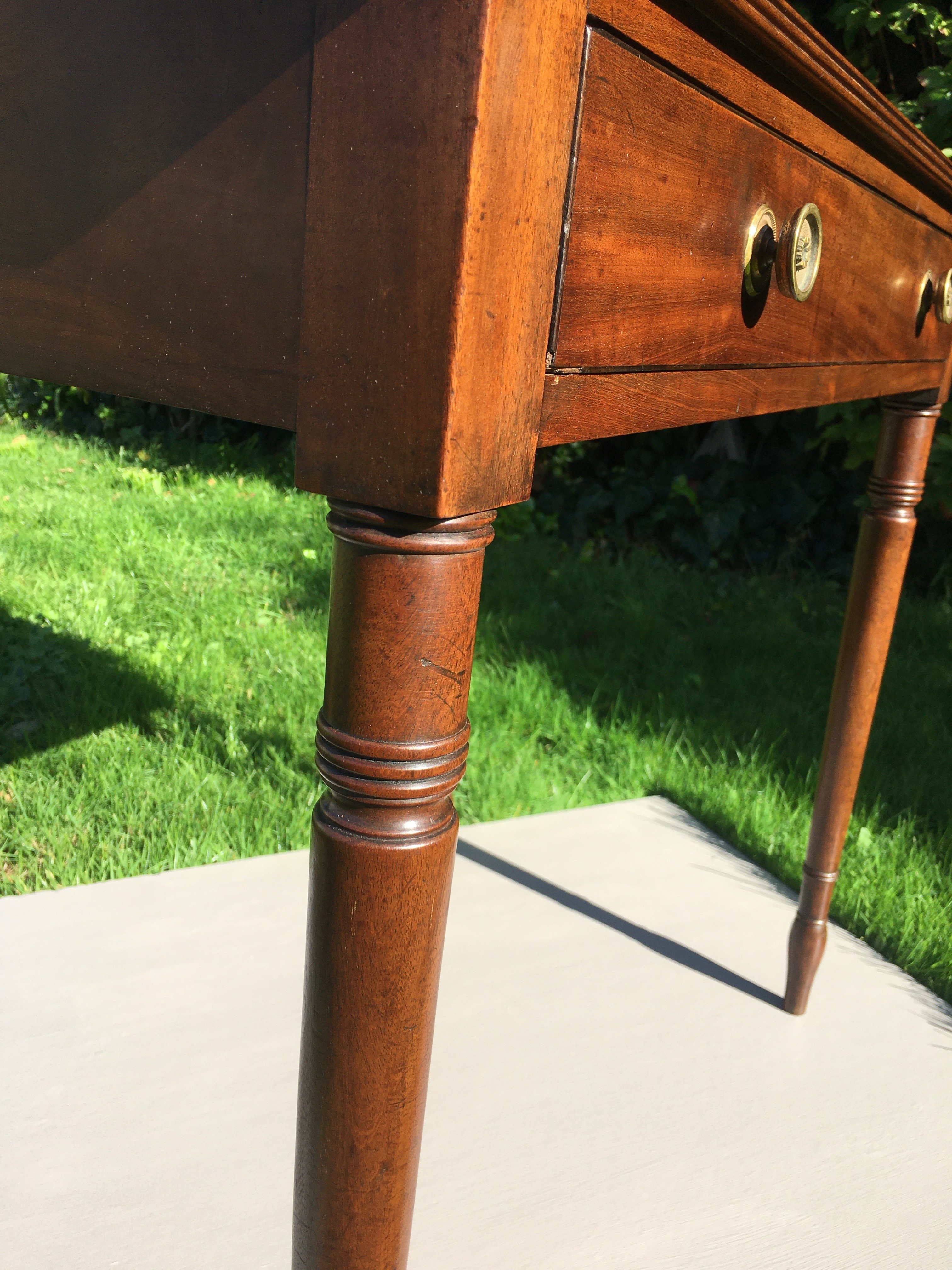 A Regency mahogany side table, width 84cm, depth 53cm, height 76cm